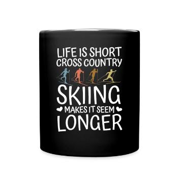 Cross-country biathlon cross-country skiers - Full Colour Mug - black - Front