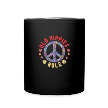 Hippie - Tasse einfarbig - Schwarz - Vorne