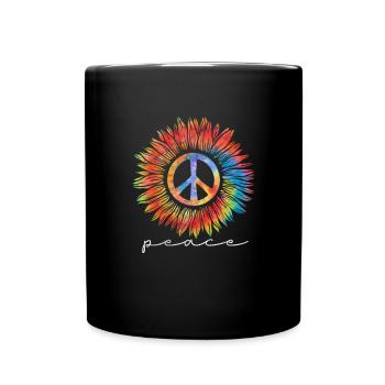 Hippie - Tasse einfarbig - Schwarz - Vorne