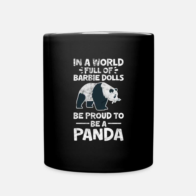 Panda - Tasse einfarbig - Schwarz