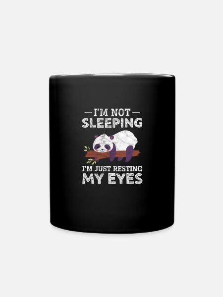 Panda - Tasse einfarbig - Schwarz