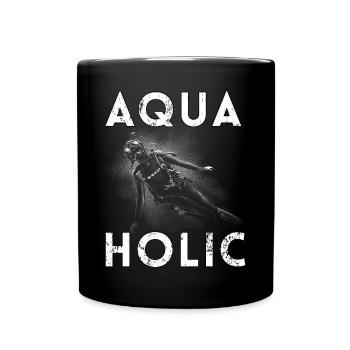 Apnea Diver Freediver Scuba Diver - Full Colour Mug - black - Front
