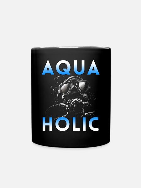 Apnoetaucher Freitaucher Freediver Scuba Taucher - Tasse einfarbig - Schwarz
