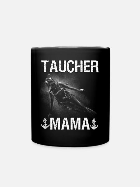 Apnoetaucher Freitaucher Scuba Taucher Mama - Tasse einfarbig - Schwarz