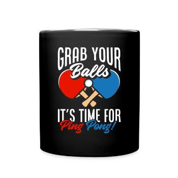 Fun Table Tennis Gift - Full Colour Mug - black - Front