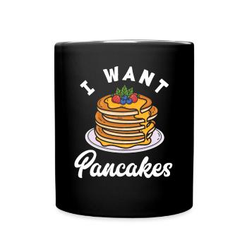 Funny Pancake Pancakes Gift - Full Colour Mug - black - Front