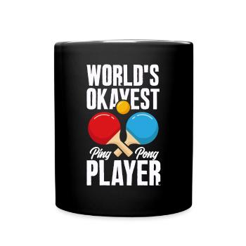 Fun Table Tennis Gift - Full Colour Mug - black - Front