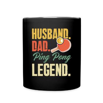 Fun Table Tennis Gift - Full Colour Mug - black - Front