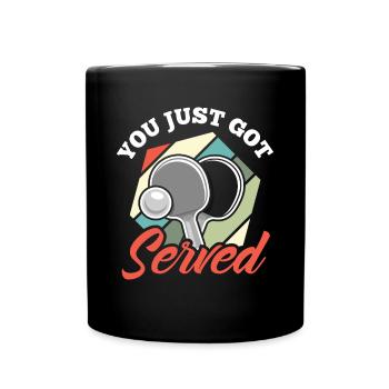 Fun Table Tennis Gift - Full Colour Mug - black - Front