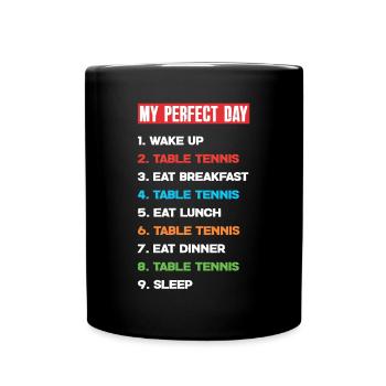 Fun Table Tennis Gift - Full Colour Mug - black - Front