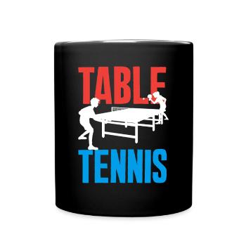 Fun Table Tennis Gift - Full Colour Mug - black - Front