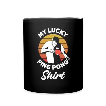 Fun Table Tennis Gift - Full Colour Mug - black - Front