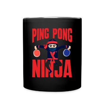 Fun Table Tennis Gift - Full Colour Mug - black - Front