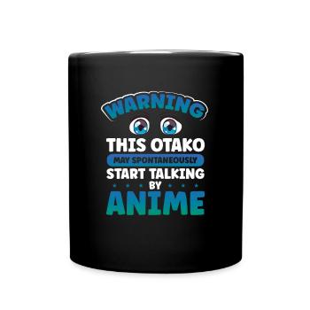 Talking about anime - Full Colour Mug - black - Front
