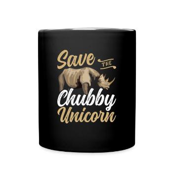 Sauvez la licorne - Mug uni - noir - Devant