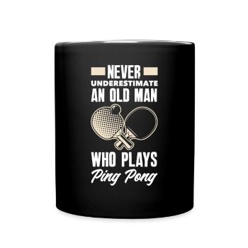 Fun Table Tennis Gift - Full Colour Mug - black - Front