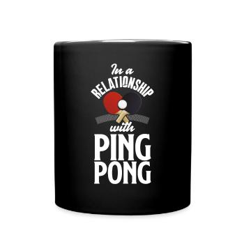 Fun Table Tennis Gift - Full Colour Mug - black - Front