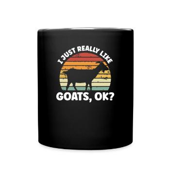 Ich Mag Ziegen Einfach Sehr - Tasse einfarbig - Schwarz - Vorne