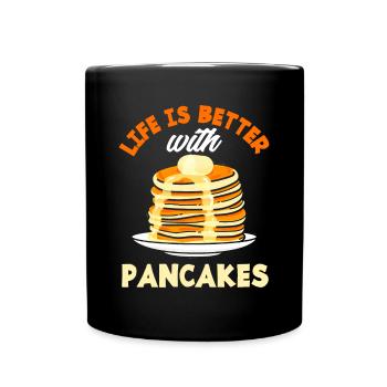 Funny Pancake Pancakes Gift - Full Colour Mug - black - Front