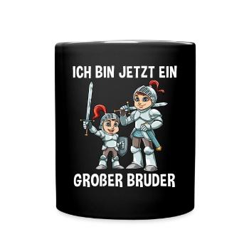 Ritter Großer Bruder - Ich bin jetzt ein Großer - Tasse einfarbig - Schwarz - Vorne