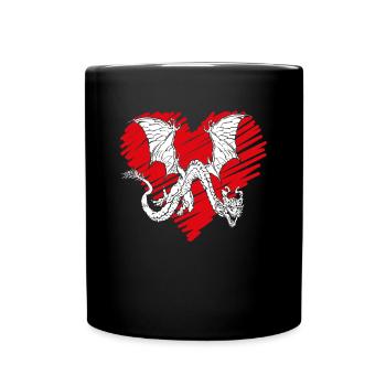 Sweet Dragon Heart - Full Colour Mug - black - Front