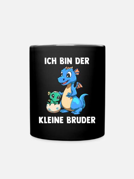 Drachen Kleiner Bruder - Ich bin der kleine Bruder - Tasse einfarbig - Schwarz