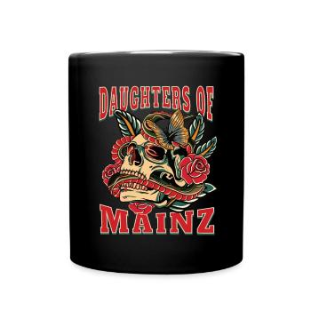Mainz Power-Frau daughters of Mainz Retro - Tasse einfarbig - Schwarz - Vorne