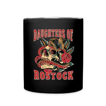 Rostock Power-Frau daughters of Rostock - Tasse einfarbig - Schwarz - Vorne