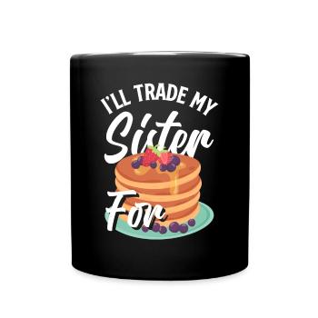 Funny Pancake Pancakes Gift - Full Colour Mug - black - Front