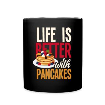 Funny Pancake Pancakes Gift - Full Colour Mug - black - Front