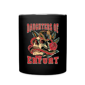 Erfurt Power-Frau daughters of Erfurt Retro - Tasse einfarbig - Schwarz - Vorne