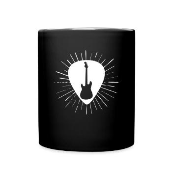 Electric Guitar Guitarist Acoustic Guitar Musician - Full Colour Mug - black - Front