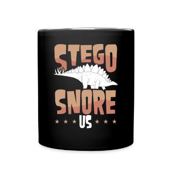 Stegosaurus nous ronfle - Mug uni - noir - Devant