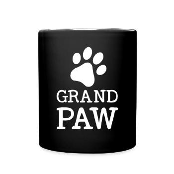 Large paw - Full Colour Mug - black - Front