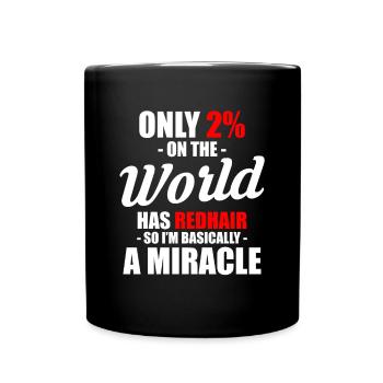 Only 2% On The World Has Red Hair - Full Colour Mug - black - Front