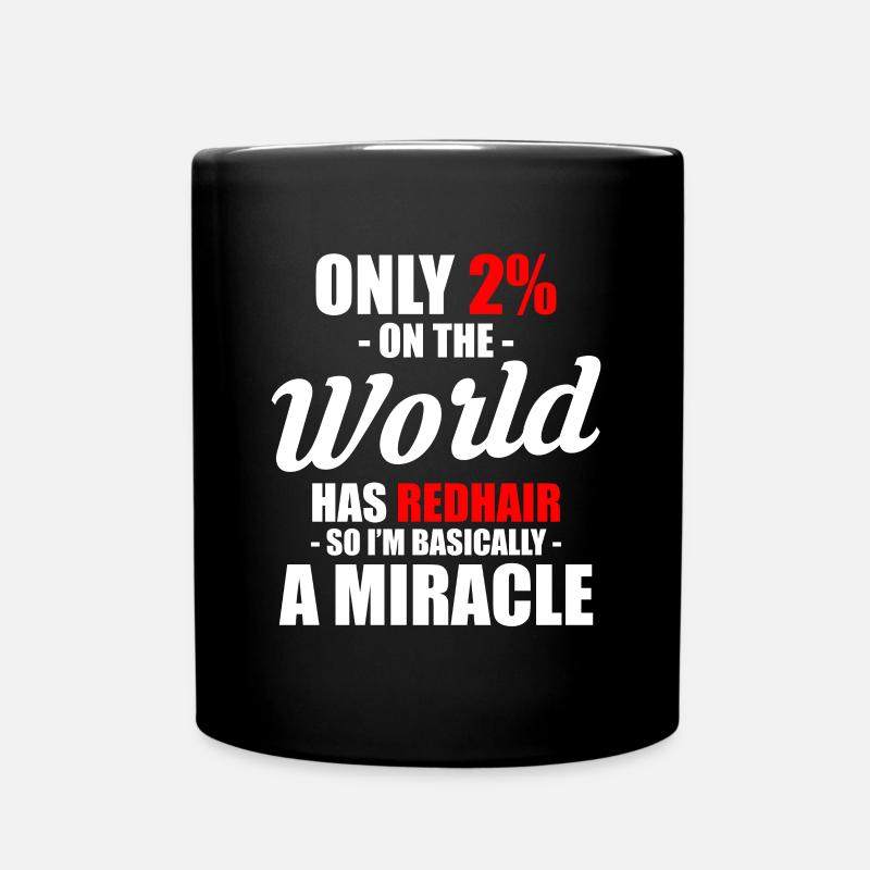 Seulement 2% dans le monde a les cheveux roux - Mug uni - noir