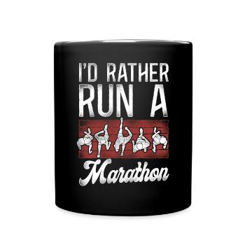 Running Runner Semi-Marathon - Mug uni - noir - Devant