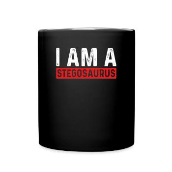 Ich Bin Ein Stegosaurus - Tasse einfarbig - Schwarz - Vorne