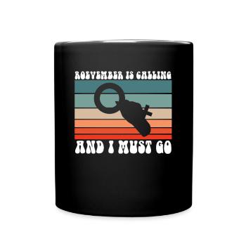 Roevember appelle et je dois aller au féminisme - Mug uni - noir - Devant