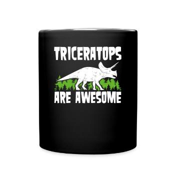 Les tricératops sont fantastiques - Mug uni - noir - Devant