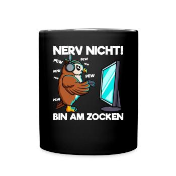 Nerve not am at gaming gaming owl - Full Colour Mug - black - Front
