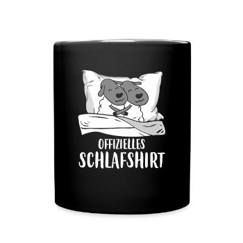 Official Sleeping Shirt Pyjamas Nightgown - Full Colour Mug - black - Front