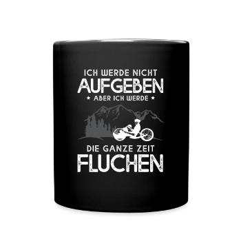 Je n’abandonnerai pas le vélo à main - Mug uni - noir - Devant