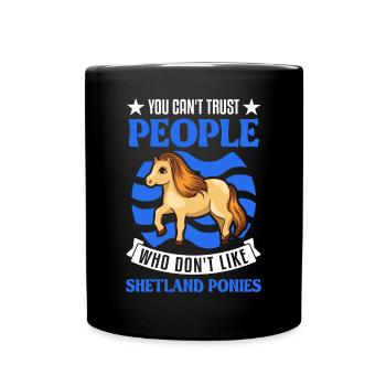 Shetland Pony Cadeau Shetty - Mug uni - noir - Devant