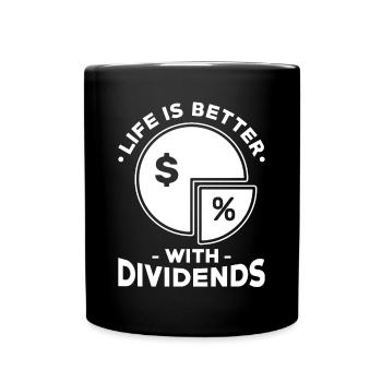 Actions d’actionnaires à dividendes - Mug uni - noir - Devant