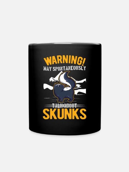 Warnung Stinktier Besitzer Skunk - Tasse einfarbig - Schwarz