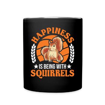 Squirrel Luck Grey Squirrel - Full Colour Mug - black - Front