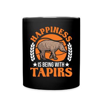 Tapir Glück Flachlandtapir Tapirdae Tapir - Tasse einfarbig - Schwarz - Vorne