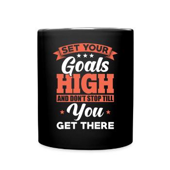 Motivation Objectifs de réussite Dire - Mug uni - noir - Devant