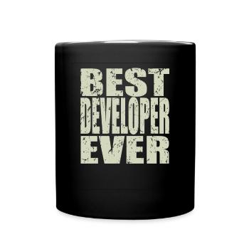 Best Entwickler ever Entwickler Geschenk - Tasse einfarbig - Schwarz - Vorne